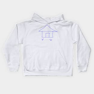 BLUE SIMPLE HOUSE Kids Hoodie